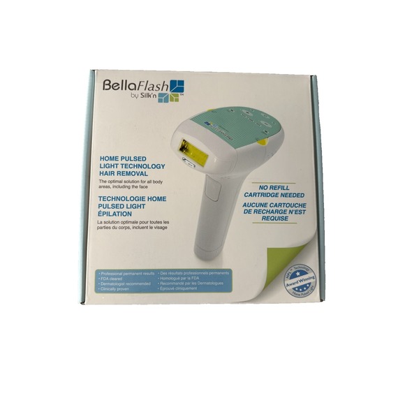 Bella Flash Silk'n Home Pulsed Light Technology Hair Removal Device Permanent